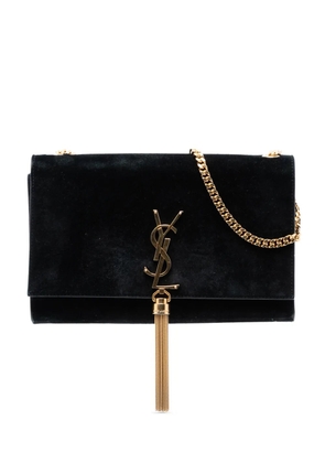 Saint Laurent Pre-Owned 2016 Medium Suede Monogram Kate Tassel crossbody bag - Black