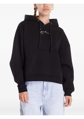 karl kani logo-detail hoodie - Black