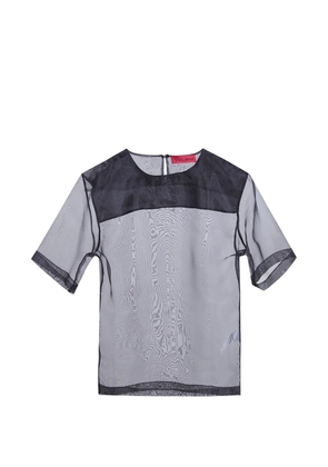 THELATEST Dean panelled sheer top - Black