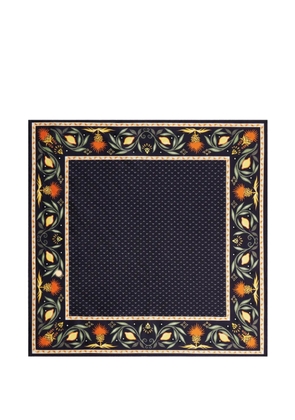 FURSAC Cyprès paisley-print silk pocket square - Blue