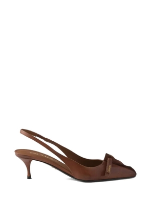 Prada leather heeled pumps - Brown