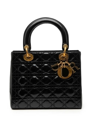 Christian Dior Pre-Owned 1997 Medium Patent Cannage Lady Dior satchel - Black