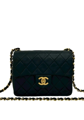 CHANEL Pre-Owned 1986-1988 Mini Square Classic Lambskin Single Flap crossbody bag - Black