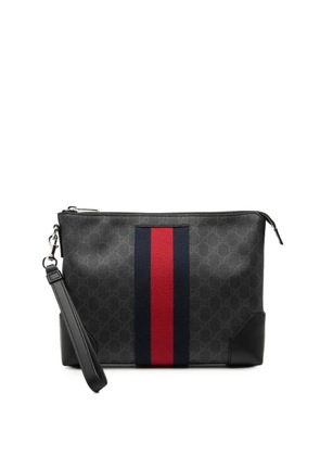 Gucci Pre-Owned 2000-2025 GG Supreme Web clutch bag - Black