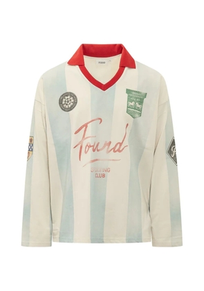 FOUND Striped Sport LS Jersey long-sleeve T-shirt - White