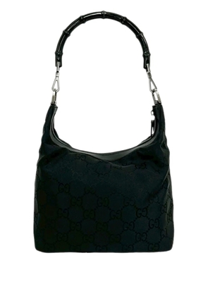 Gucci Pre-Owned 2000-2016 GG Nylon Bamboo shoulder bag - Black