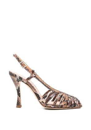 Chantal high-heel sandals - Brown