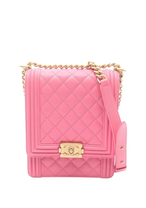 CHANEL Pre-Owned 2018-2019 Small Quilted Lambskin Boy crossbody bag - Pink