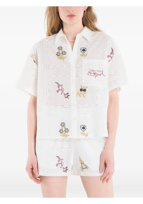 Desigual embroidered eyelet shirt - White