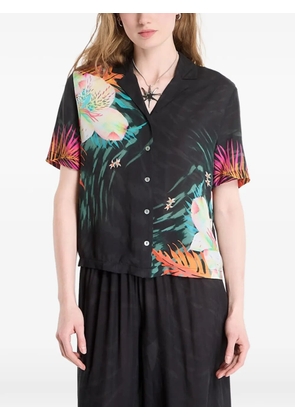Desigual floral-print short-sleeve shirt - Black