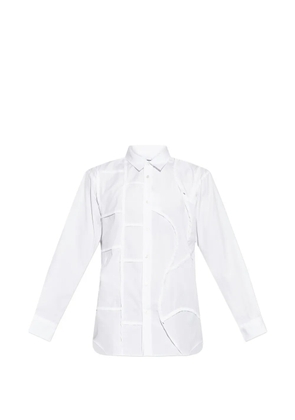 Comme Des Garçons Shirt patchwork raw-edge shirt - White