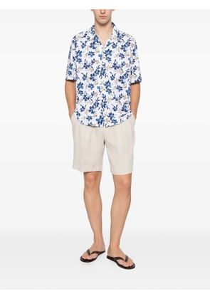 Manuel Ritz pleated linen shorts - Neutrals