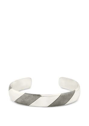 Philippe Audibert Anders engraved-stripe cuff bracelet - Silver