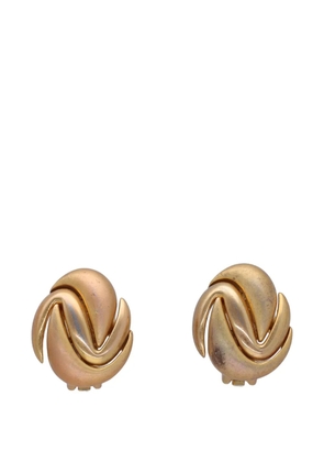 Vintage abstract clip-on earrings - Gold