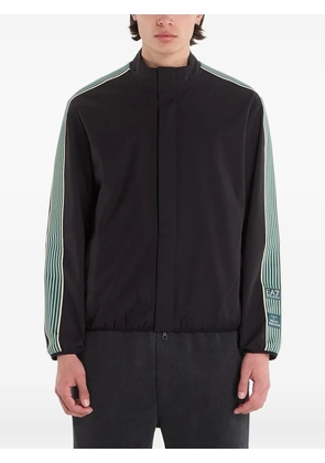 Ea7 Emporio Armani side-stripe logo-patch jacket - Black