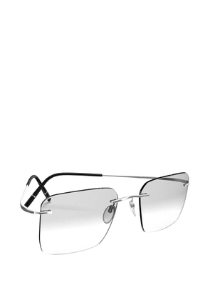 Silhouette rectangle-frame glasses - Silver