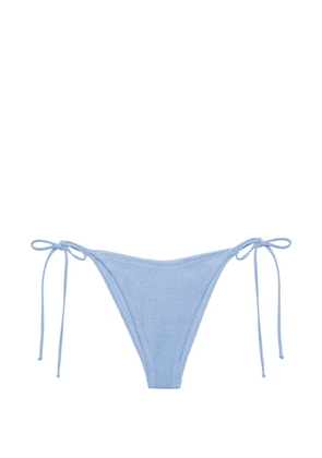 MC2 Saint Barth crinkled-effect side-tie bikini bottoms - Blue