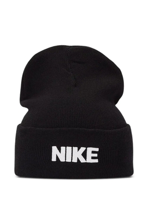 Nike Peak logo-patch beanie hat - Black