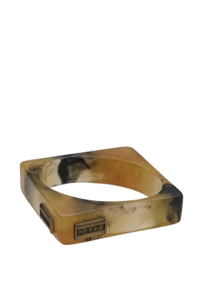 Gianfranco Ferré Pre-Owned square marbled bangle - Neutrals