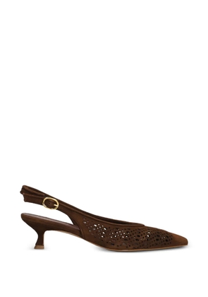 biancadi perforated slingback pumps - Brown