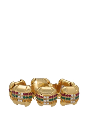Vintage crystal-embellished link bracelet - Gold