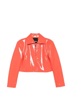 Patrizia Pepe cropped biker jacket - Orange