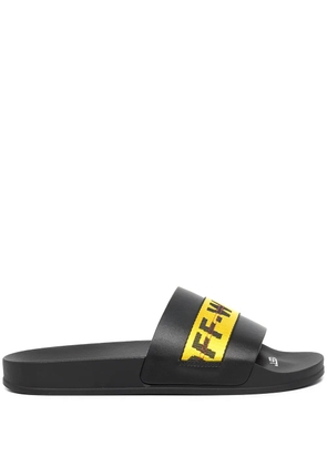 Off-White Industrial logo slides - Black