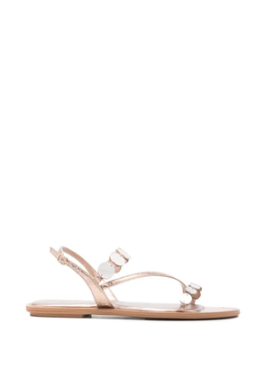 TAMARIS disc-embellished metallic sandals - Pink