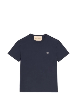 Valentino Garavani cotton T-shirt with VLogo embroidery - Blue