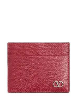 Valentino Garavani VLogo Signature cardholder in grainy calfskin - Red