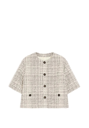 Valentino Garavani square tweed jacket - Neutrals