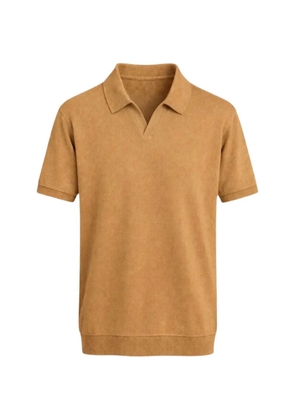 FRANZESE COLLECTION Gossip ribbed v-neck polo shirt - Neutrals