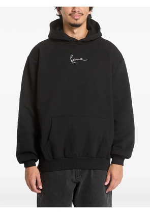 karl kani logo-embroidered hoodie - Black