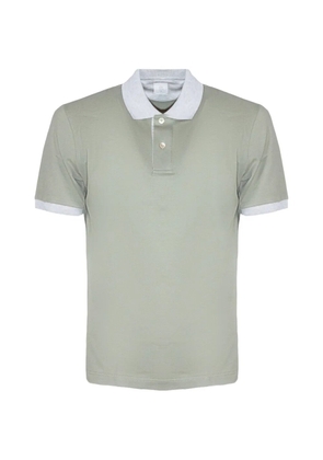 Eleventy contrast-trim short-sleeve polo shirt - Green