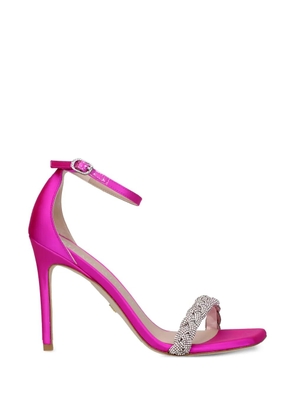 Stuart Weitzman crystal-embellished heeled sandals - Pink