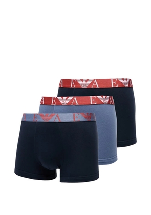 Ea7 Emporio Armani logo-jacquard boxers (set of three) - Blue