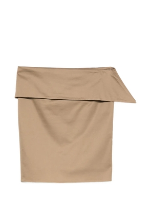 Gucci Pre-Owned 2000s fold-over mini skirt - Neutrals