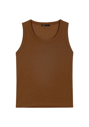 Maje ribbed-knit tank top - Brown