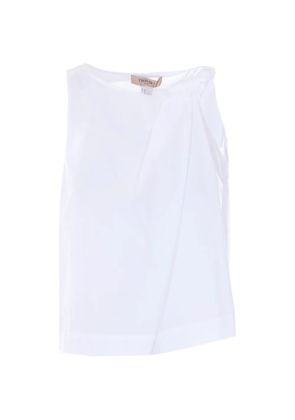 TWINSET draped sleeveless top - White