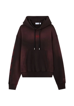 Off-White x AC Milan logo-embroidered hoodie - Brown