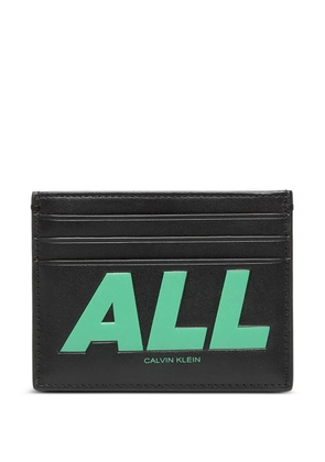 Calvin Klein logo-print card holder - Black