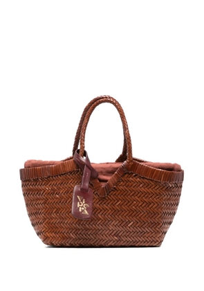 VIPERA Monet woven-leather tote bag - Brown