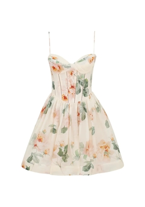 ZIMMERMANN Carousel corset mini dress - Neutrals