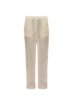 3.1 Phillip Lim gem-embellished chiffon trousers - Neutrals