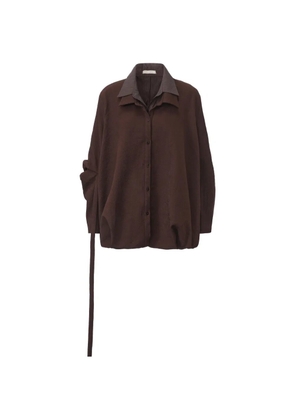 ili node Cassius layered-collar jacket - Brown
