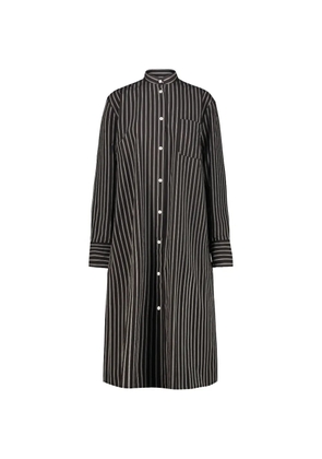 TOTEME striped cotton-poplin shirt dress - Black