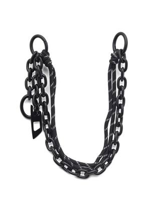 Diesel Chain-D logo-pendant charm - Black