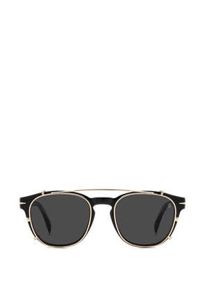 DAVID BECKHAM EYEWEAR square-frame clip-on glasses - Black