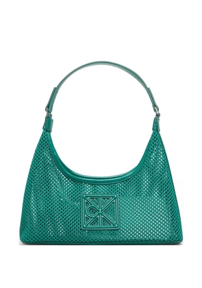 Calvin Klein mesh logo-patch shoulder bag - Green