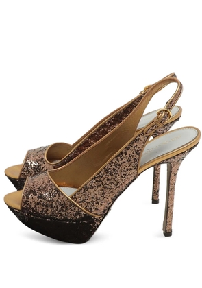 Sergio Rossi slingback platform sandals - Brown